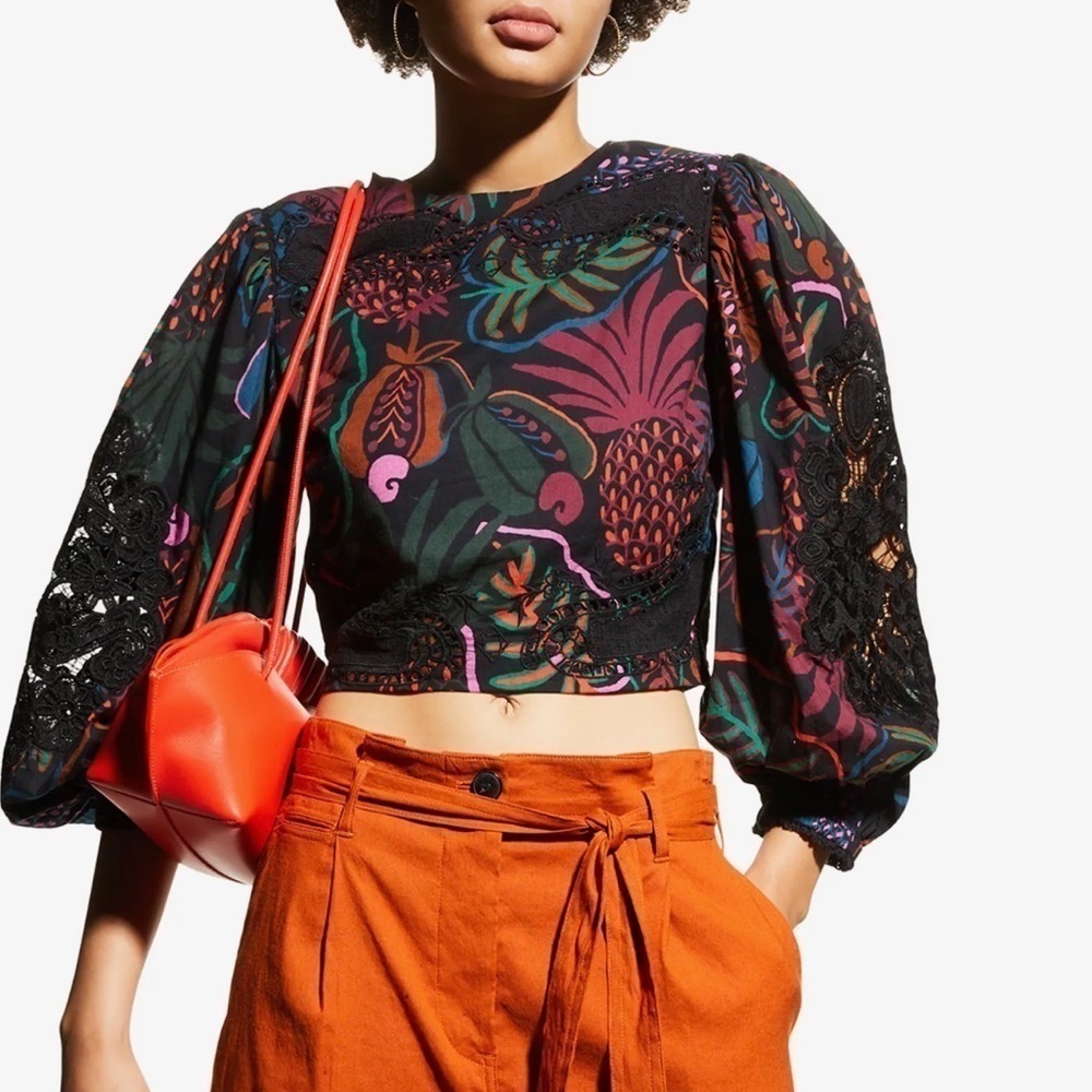 FARM RIO Frutis Dream Balloon-Sleeve Blouse